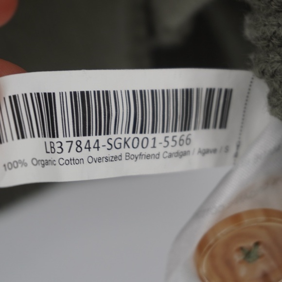 Quince 100% Organic Cotton Oversized Boyfriend Cardigan Agave Small Knit Cozy - Picture 11 of 12